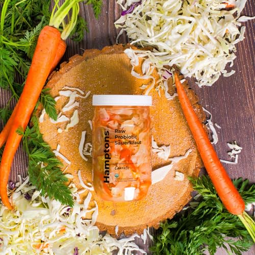 Hamptons Brine Raw Probiotic Sauerkraut made with Carrots, Cabbage