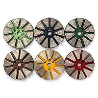 GDiamond Lot De 3 Patins De Meulage Diamant Pour Sol En Béton Disque De Ponçage Trapézoïdal Pour Sol En Béton 2 Dents Longues Vert 80