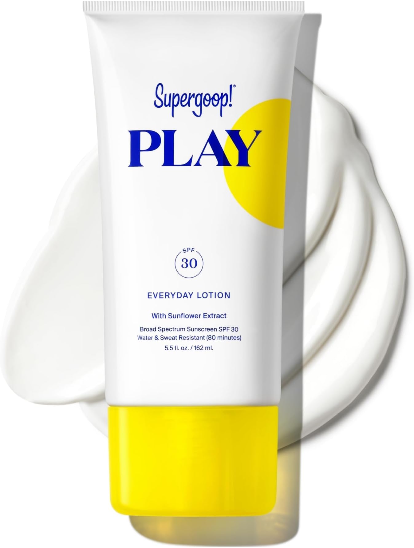 Supergoop! PLAY Everyday SPF 30 Lotion, 5.5 oz - Reef-Safe, Broad Spectrum Sunscreen for Sensitive Skin - Water & Sweat Resistant Body & Face Sunscreen - Clean ingredients - Great for Active Days