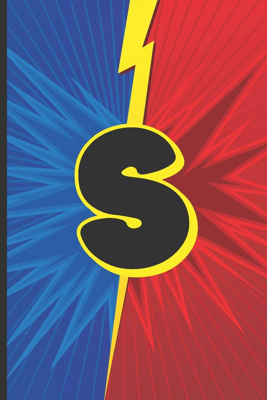 S: Superhero Monogram Initial Notebook for boys Letter S | 6" x 9" - 120 pages, Wide Ruled| Superhero, Comic, Gaming, Battle Scene