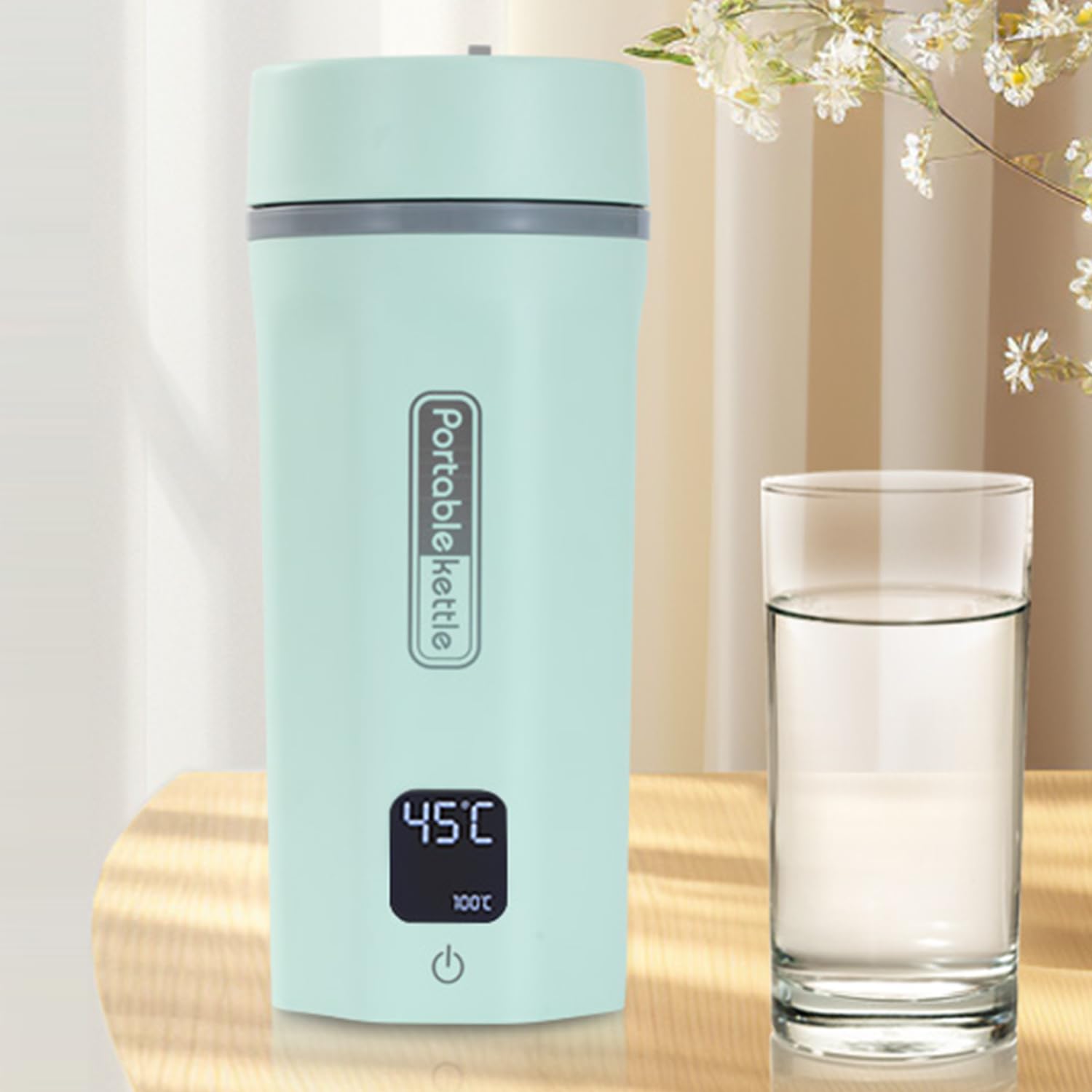 Amazon | MACOLAUDER 電気ケトル 水筒型保温カップ お湯が沸かせる