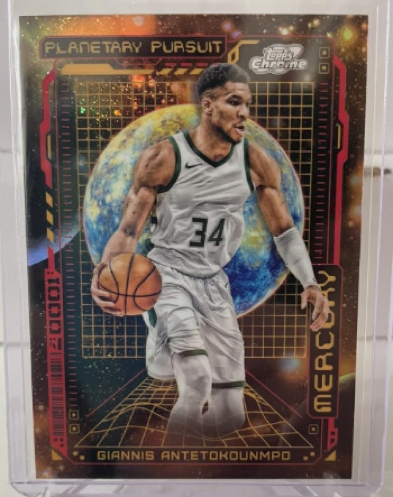 Basketball Trading Card 2023-24 Topps Chrome Cosmic Planetary Pursuit Mercury #PPM-3 Giannis Antetokounmpo EX++ Excellent++ Bucks