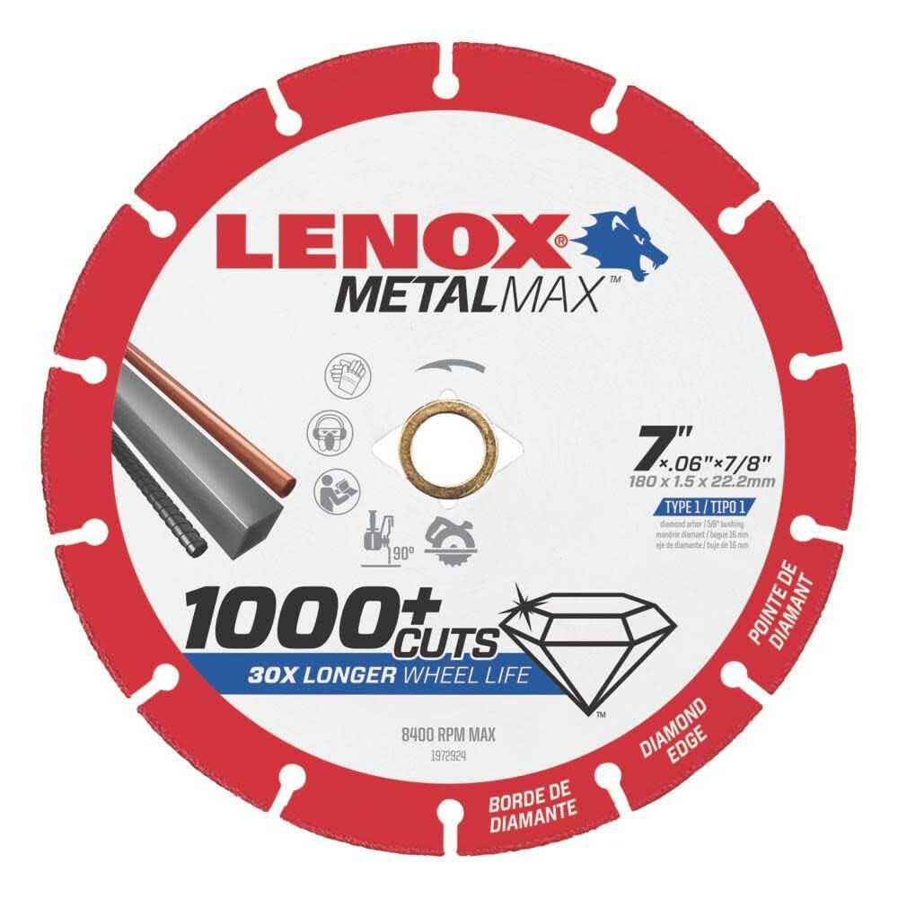 Lenox Tools 1972924 METALMAX Diamentowe Koło tnące, 17,8 cm x 17,8 cm