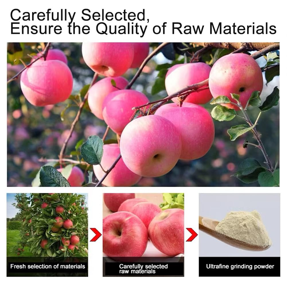 100% Natural Pure Apple Powder 100g/3.52oz 苹果粉 para batidos, batidos, panadería y bebidas, té, jugos | sin conservantes, sin azúcar añadido