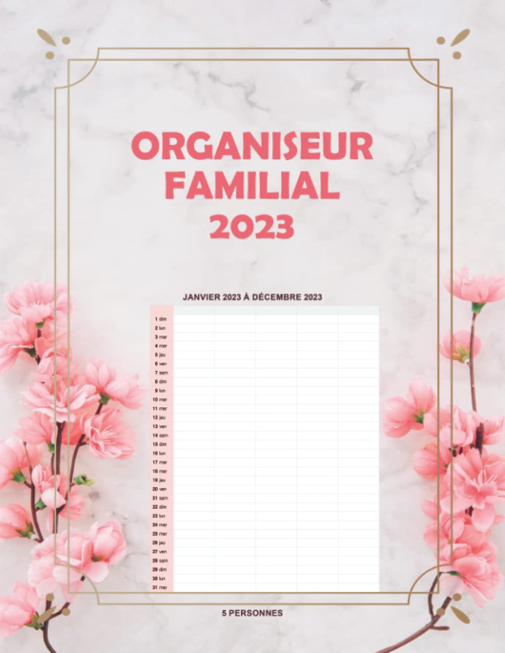 Buy Organiseur Familial 2023 Calendrier Familial 12 Mois 2023 De
