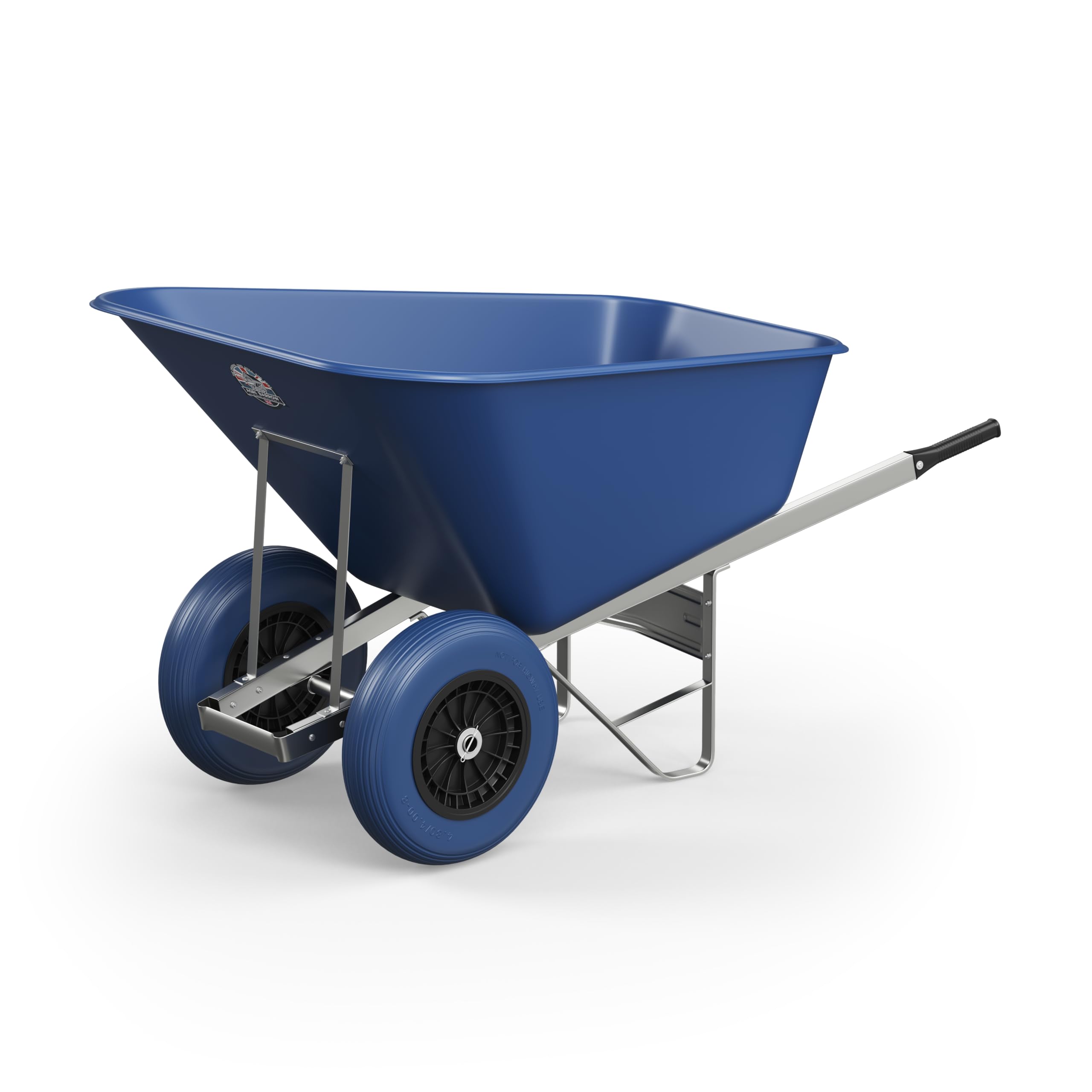 Agri Barrow Blue Wheel Barrow 200 Litre Plastic Wheelbarrow With Puncture Proof Twin Slim Tyres, – Ideal For Equestrians, Farmers, Gardeners, Stable Yards, And Heavy-Duty Use