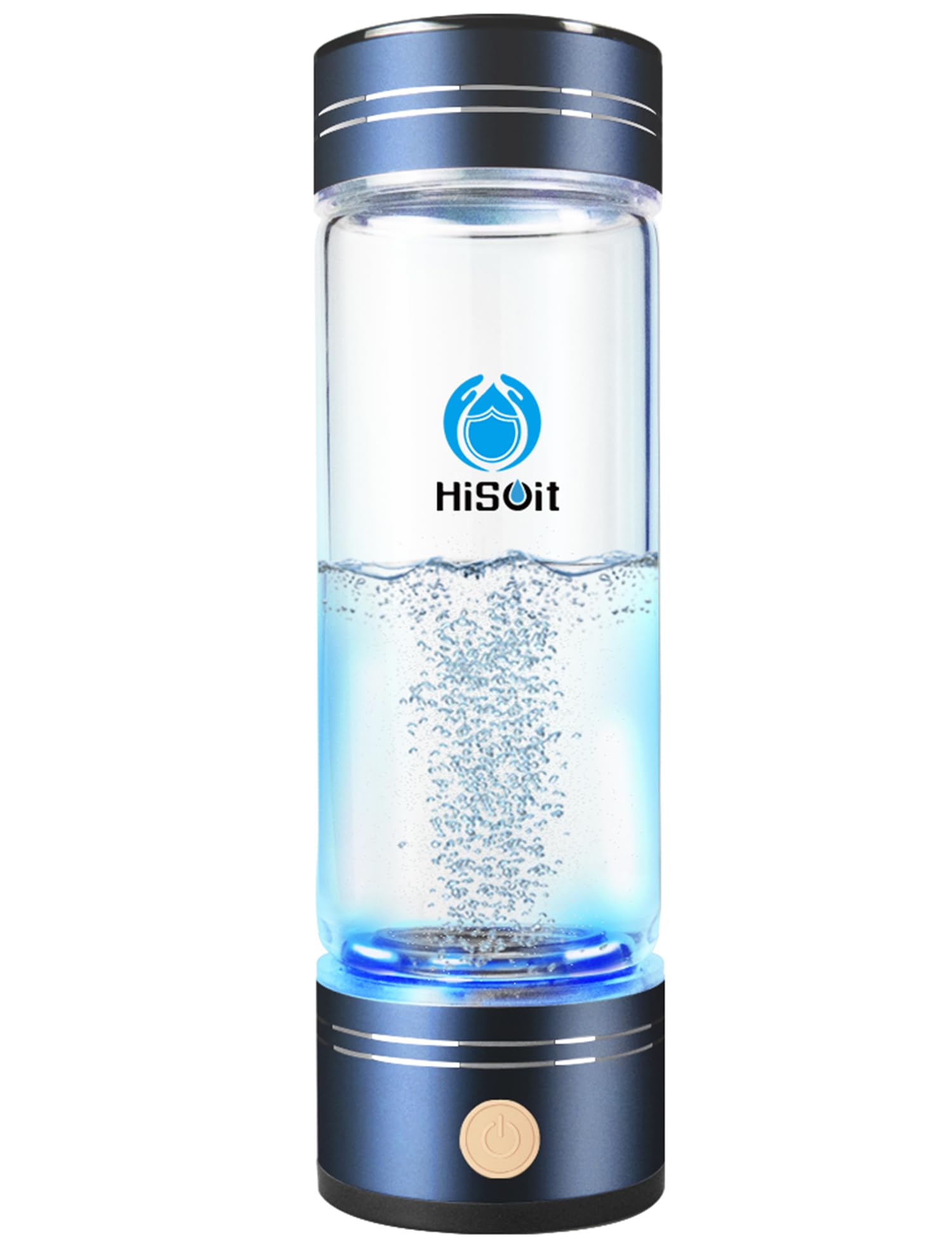 Hydrogen Water Bottle Maker Machine Hydrogen Water Generator Ionizer with SPE and PEM Technology 17oz Dantin Blue