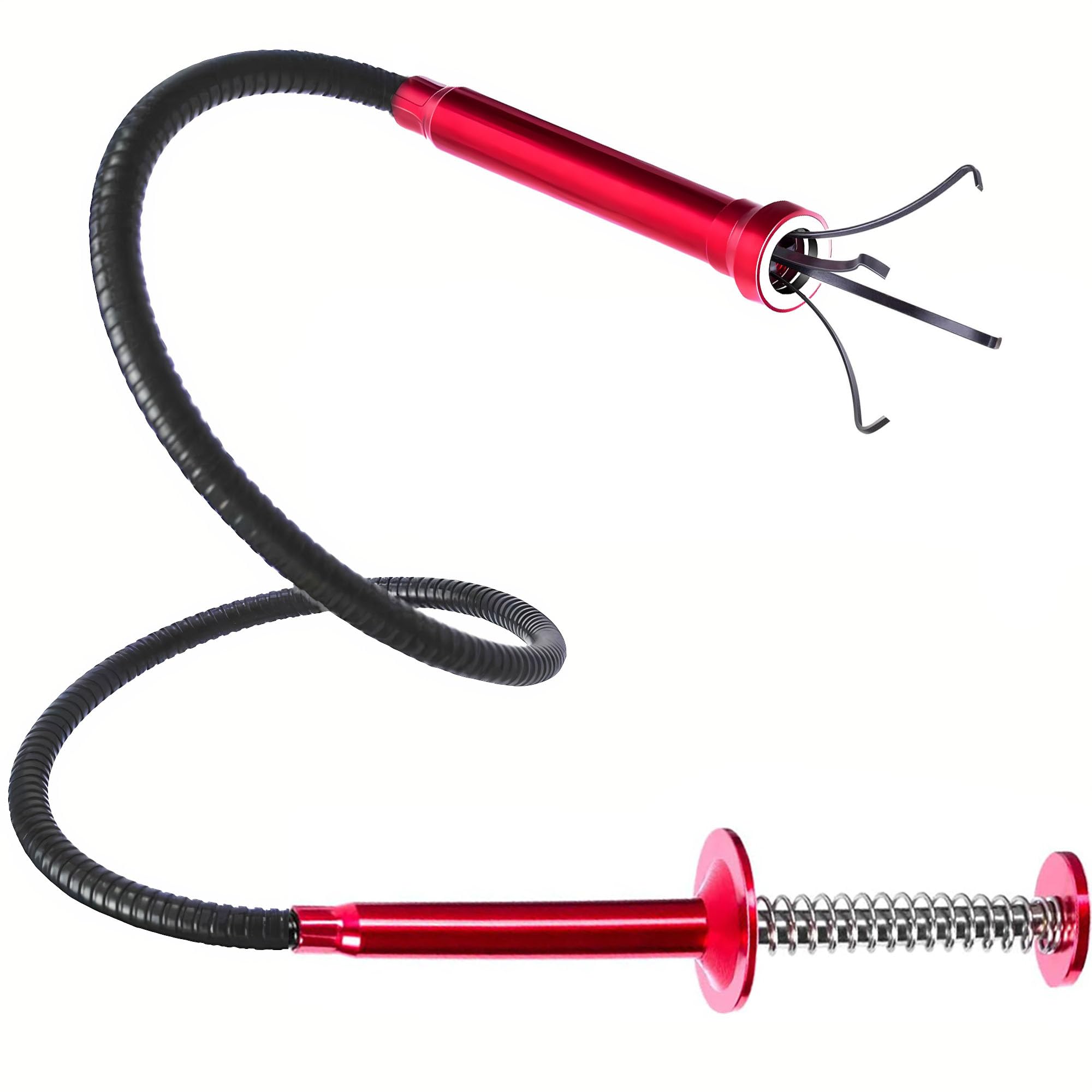 Flexible Magnetic Pickup Tool,Bendable Grabber Tool with 4 Claws &amp; Strong Magnet – Flexible Claw Pick-Up Reacher for Narrow Spaces, Engine Bay, Sink, Drain, Jewelry, Keys, Metal Objects