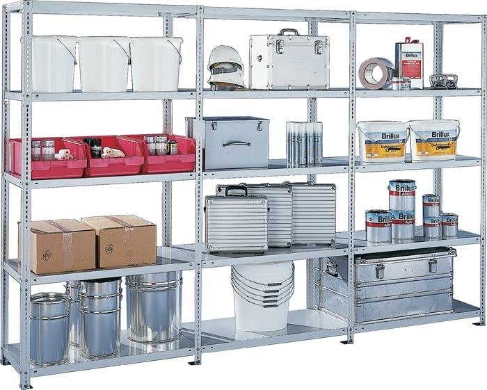 Fachbodenregal Schraub,Anbaufel,2000x1000x400mm,FL100kg,zink