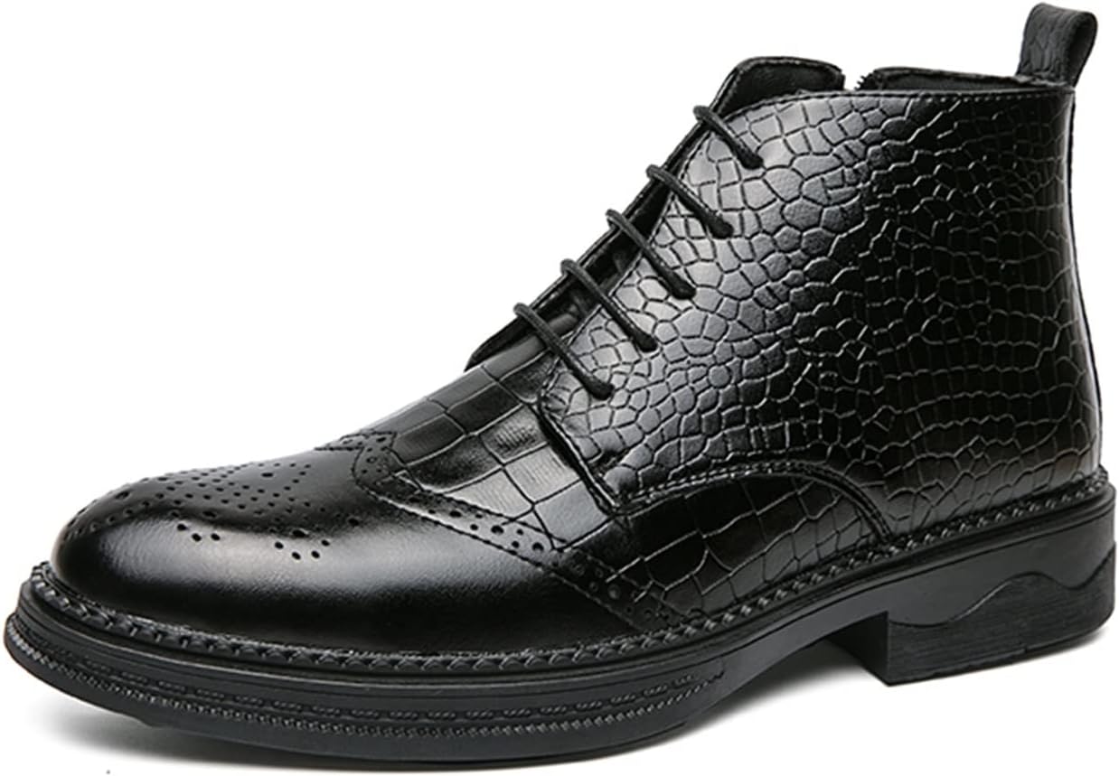 YEERUM Men's Boots, Men's Comfort Designer Men's Luxury Brand Men's Formal Business Dress Boots (Color : Hortel�, Size : 40)