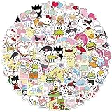 100Pcs Cool Character Sanrio Stickers for Water Bottles Skateboard Luggage Laptop Bumper Waterproof Vinyl Stickers Bulk for Boys Teens Adults (Sanri)