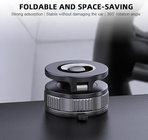 Miniatura 7 de Soporte de teléfono para tu automóvil ajustable mejorado al vacío magnético con ventosa para automóvil, gimnasio, espejo, soporte magnético para