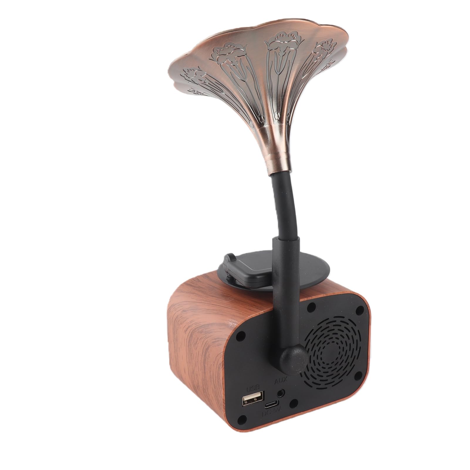 Mini Altoparlante Bluetooth, Design retrò, Potenza 5W (Noce)