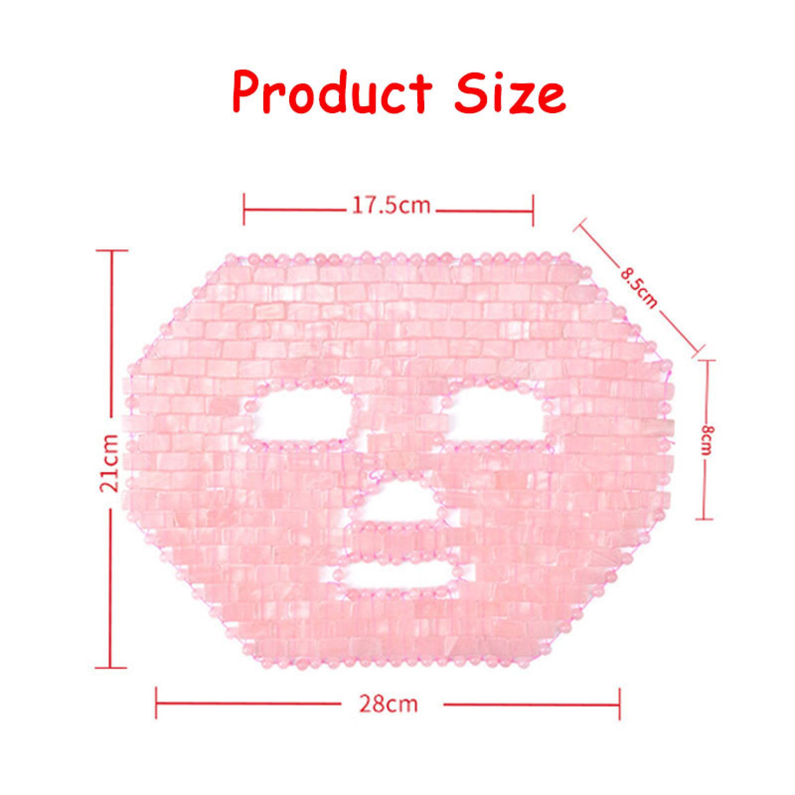 Gua sha stein, mascarilla facial de cuarzo rosa natural, piedra jade, masaje gua, cuidado los ojos for dormir, cristal, sin caja