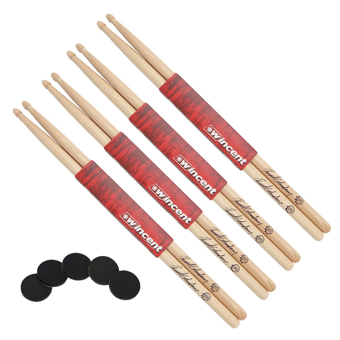 Baguettes de batterie Wincent Daniel Erlandsson 4 paires et coussinets Keepdrum - 7