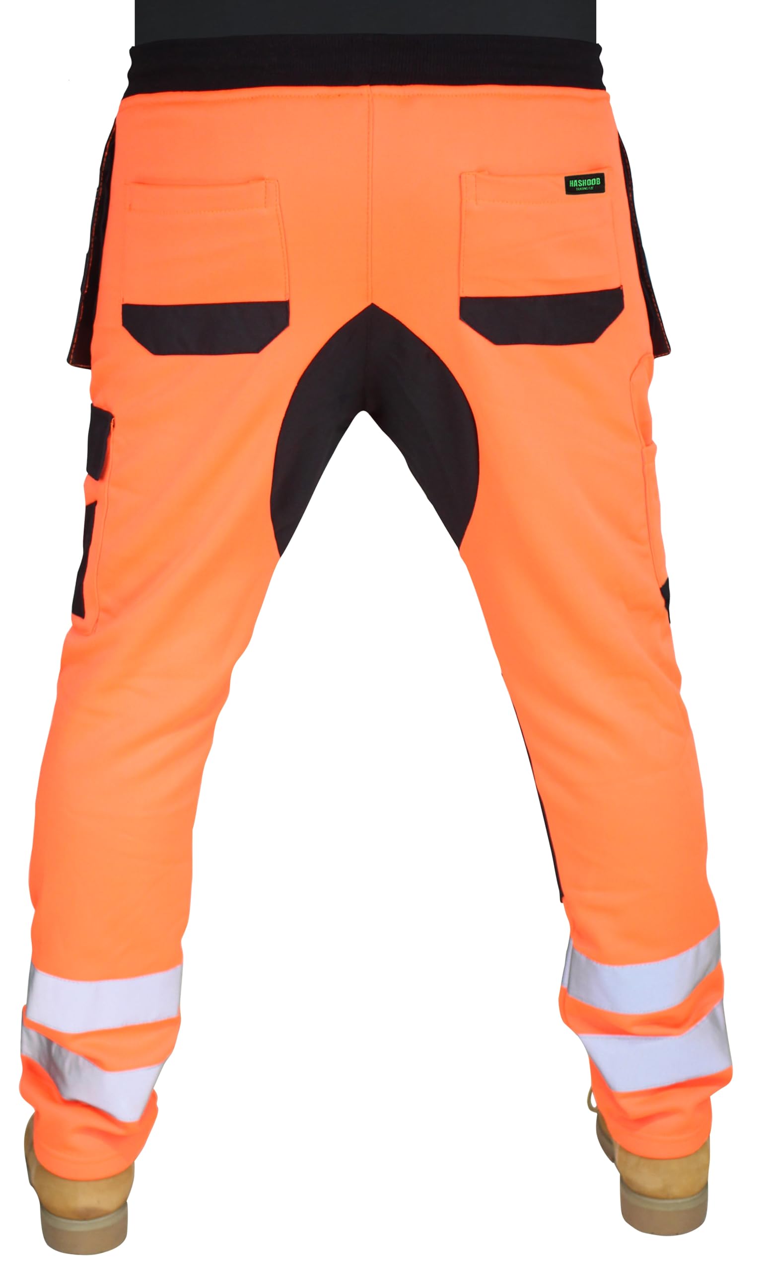Herren-Arbeitshose, hohe Sichtbarkeit, Fleece-Holstertasche, Kniepolstertasche, Jogger, hohe Sichtbarkeit, Arbeitshose
