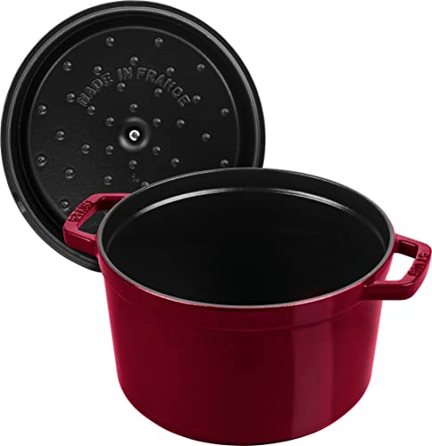 Image of Staub Cast Iron 5-qt Tall Cocotte - Grenadine, Made in France