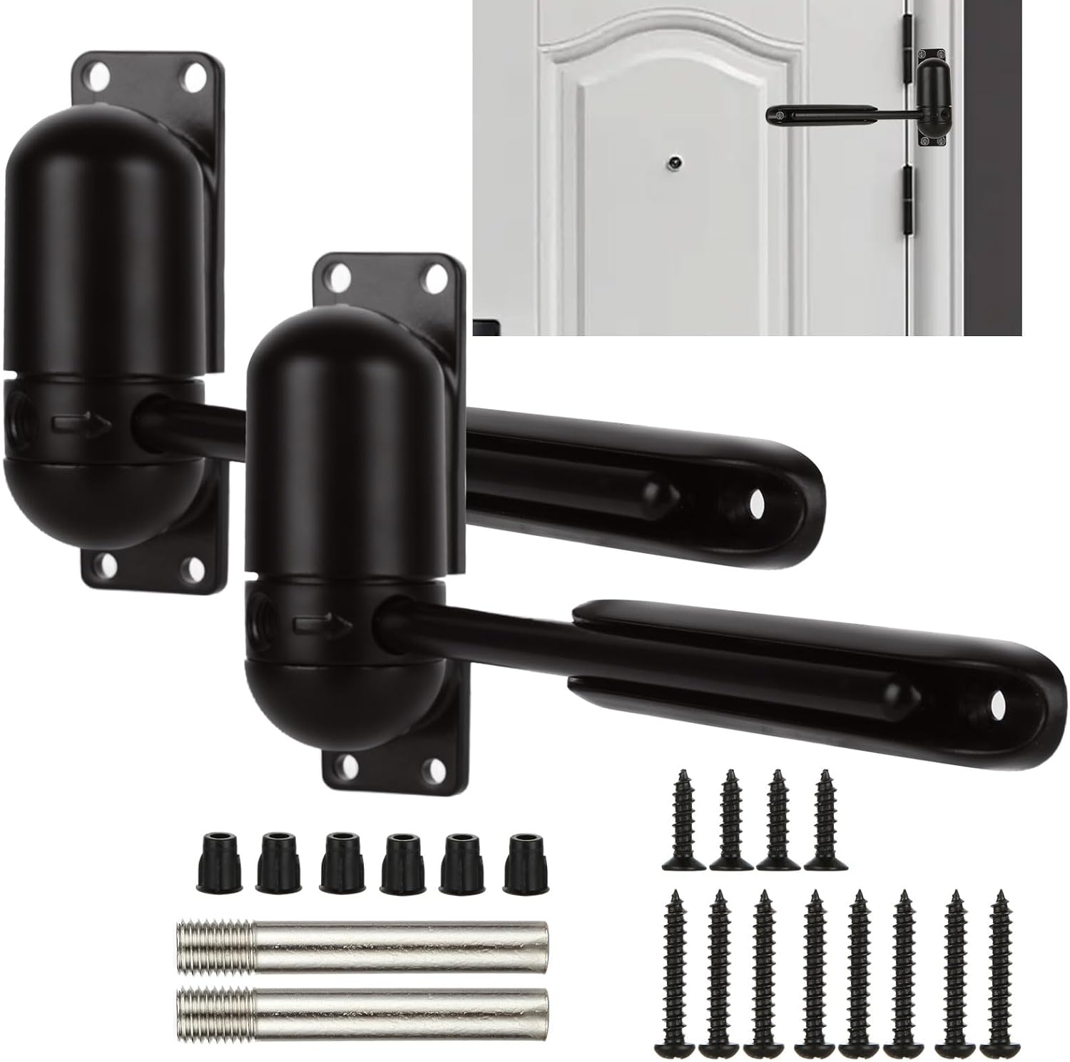 2 piezas de cierrapuertas automático bisagra de resorte pequeño cierrapuertas de 3-12 pulgadas Bisagra de puerta de cierre automático de seguridad
