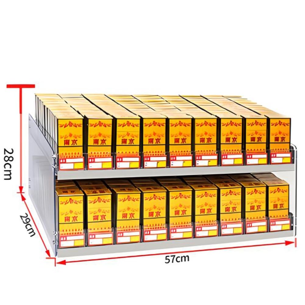 Generico Espositore per Sigarette in Acrilico Trasparente - Vetrina per Vendita al Dettaglio a Parete, scaffali per Esposizione di Negozi per mercati, Custodia per portasigarette 57x29x28 c