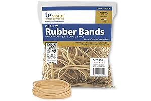 UPG22733 Elastic Bands, Unbleached, Natural Rubber