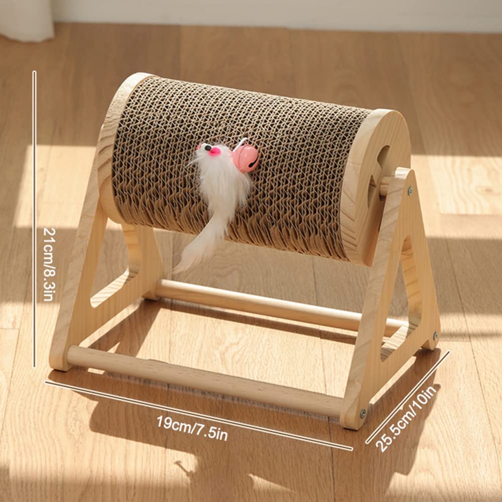 Juguete para Mascotas Noria Gato Pata Columna Gato Garra Interactiva Ejercicio De Molienda Papel Corrugado Natural Resistente Al Desgaste