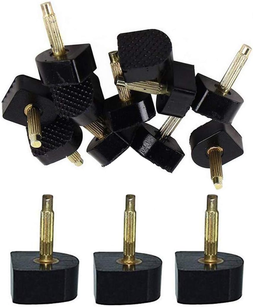 UpstoreUPSTORE 6 Pairs(12Pcs)Black Women Lady Girls U Shaped Heel Cap Cover Shoe Replacement Heels Tips Replacement Dowels For High Heel Shoes(Thin Pins 2.4Mm,8Mm X 8Mm)