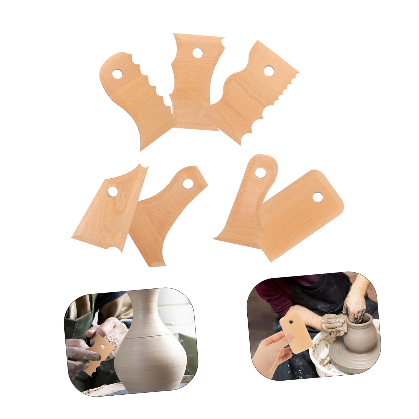 HOMSFOU Herramientas De Alfarería Y Arcilla Herramientas De Ergonómicas Manualidades Y Proyectos De Escultura 7 Piezas X 4