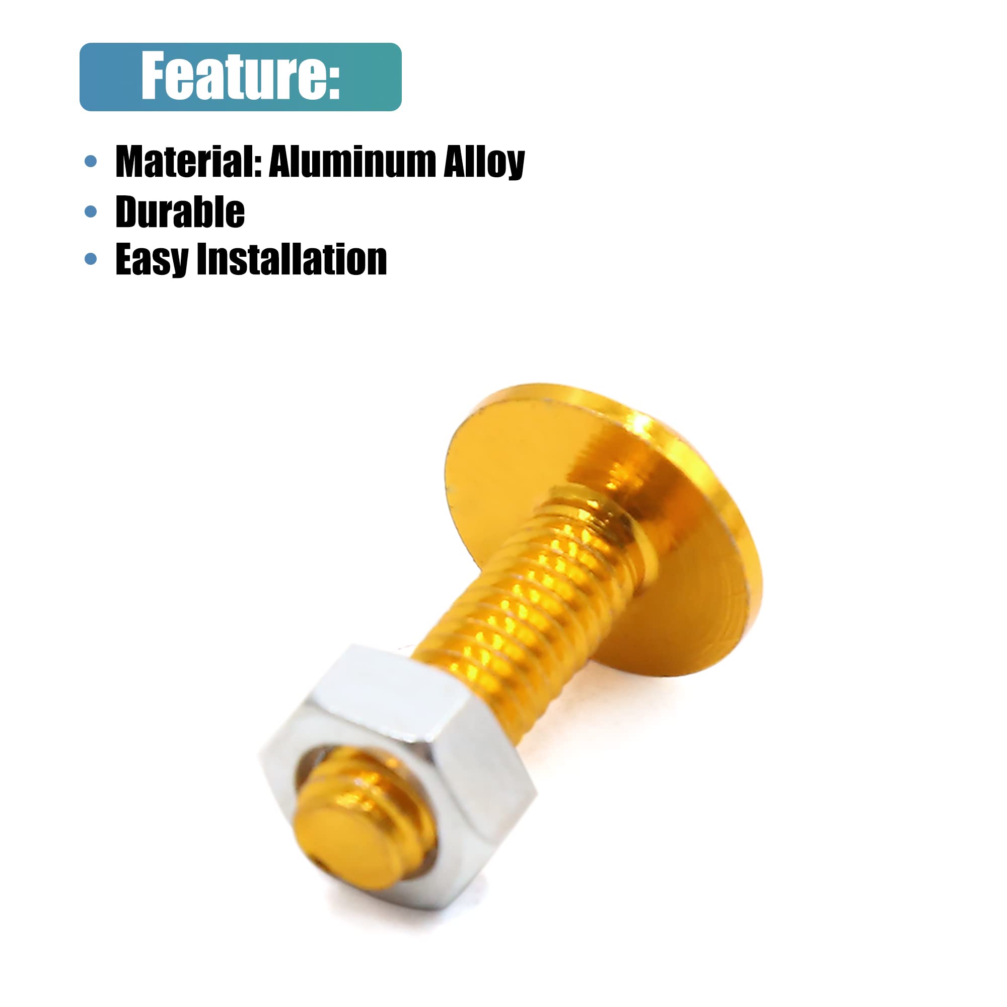 Amazon.com: uxcell 20pcs 6mm Dia Gold Tone Aluminum Alloy Hex