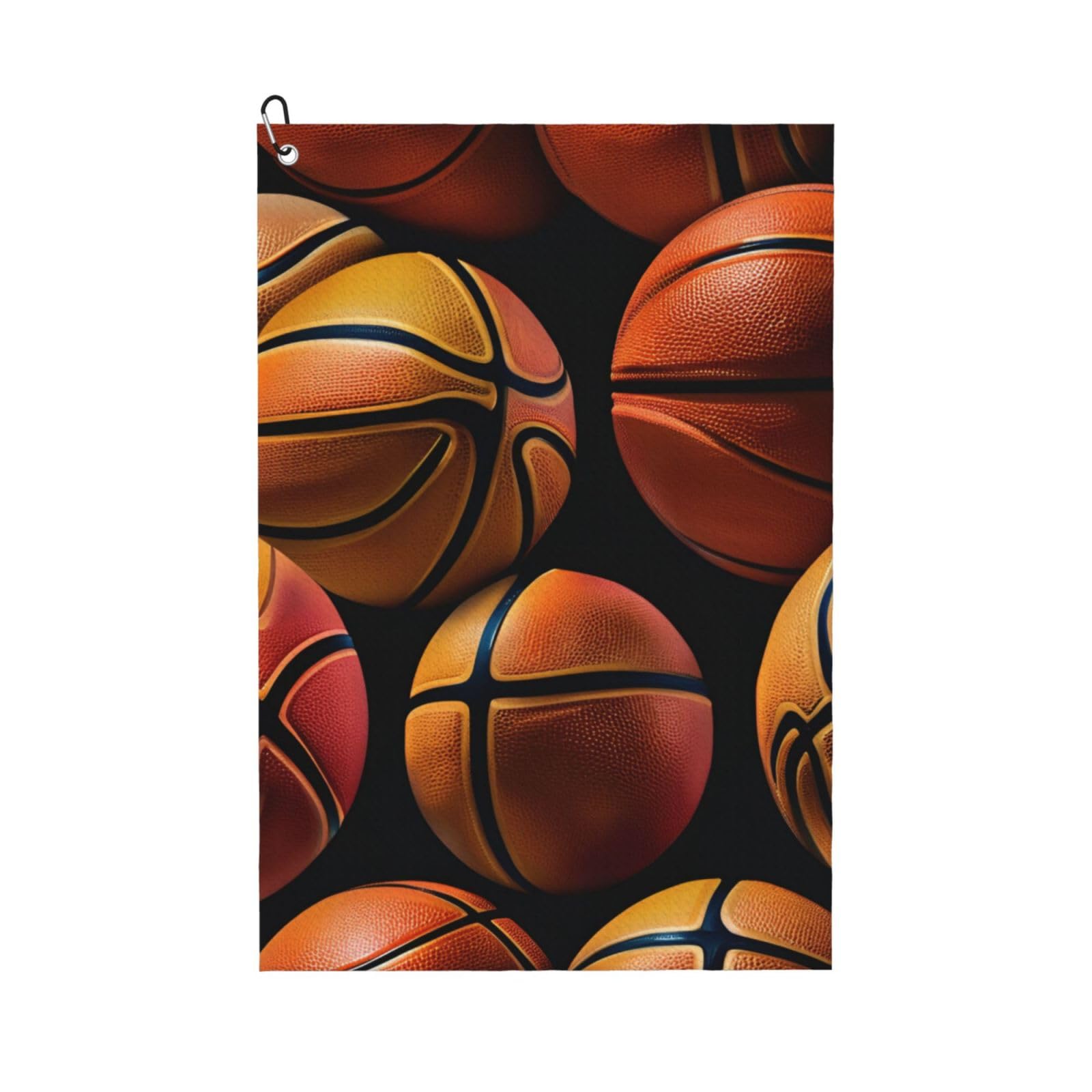 DUWAA Basketball Print Large Golf Towels For Men, Microfiber Golf Towel With Carabiner Clip, Kitchen Clean Towels