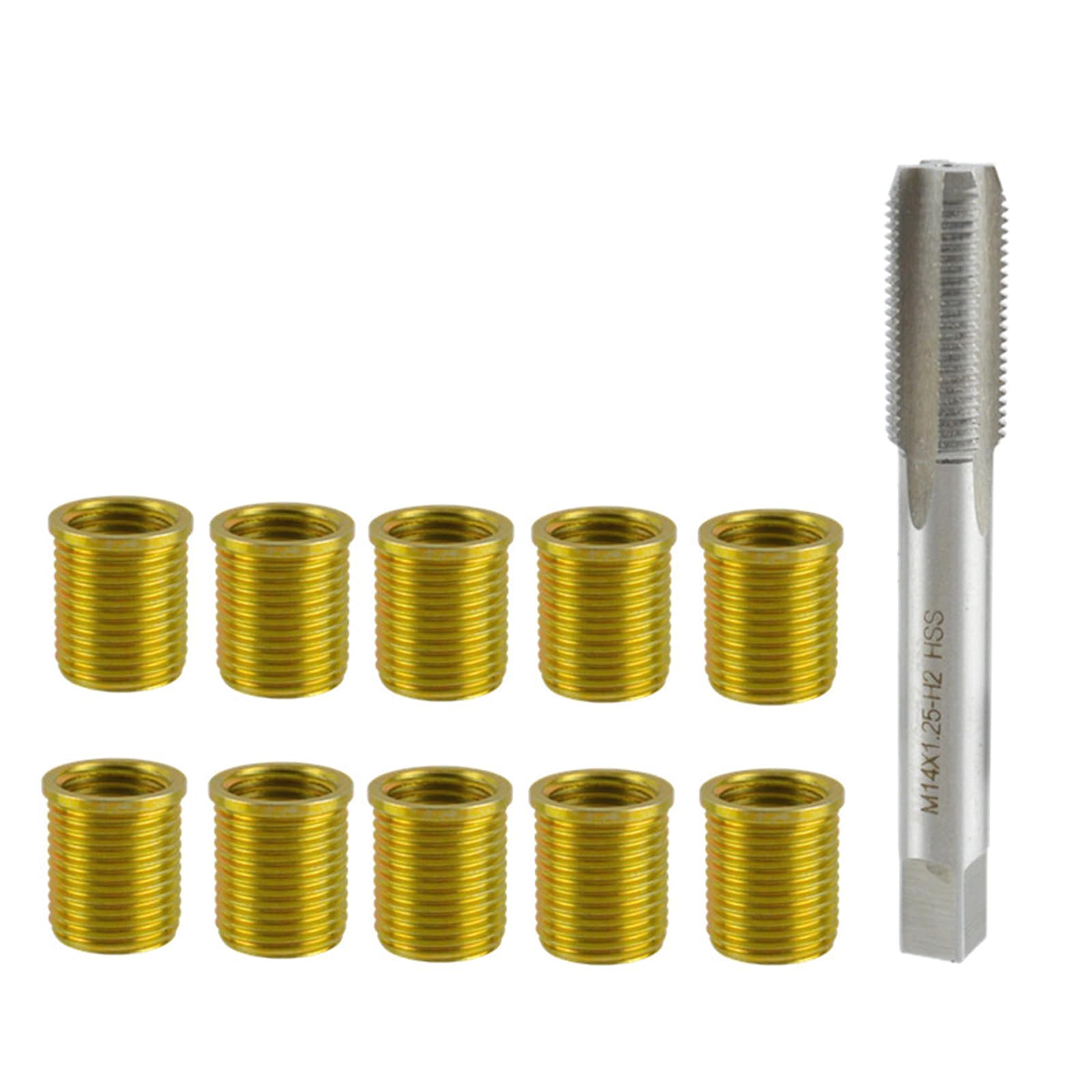 Sparks Plugs Thread Metal Sparks Plugs Thread with M14x1.25 Inserts Tap Auto Engine Maintenance