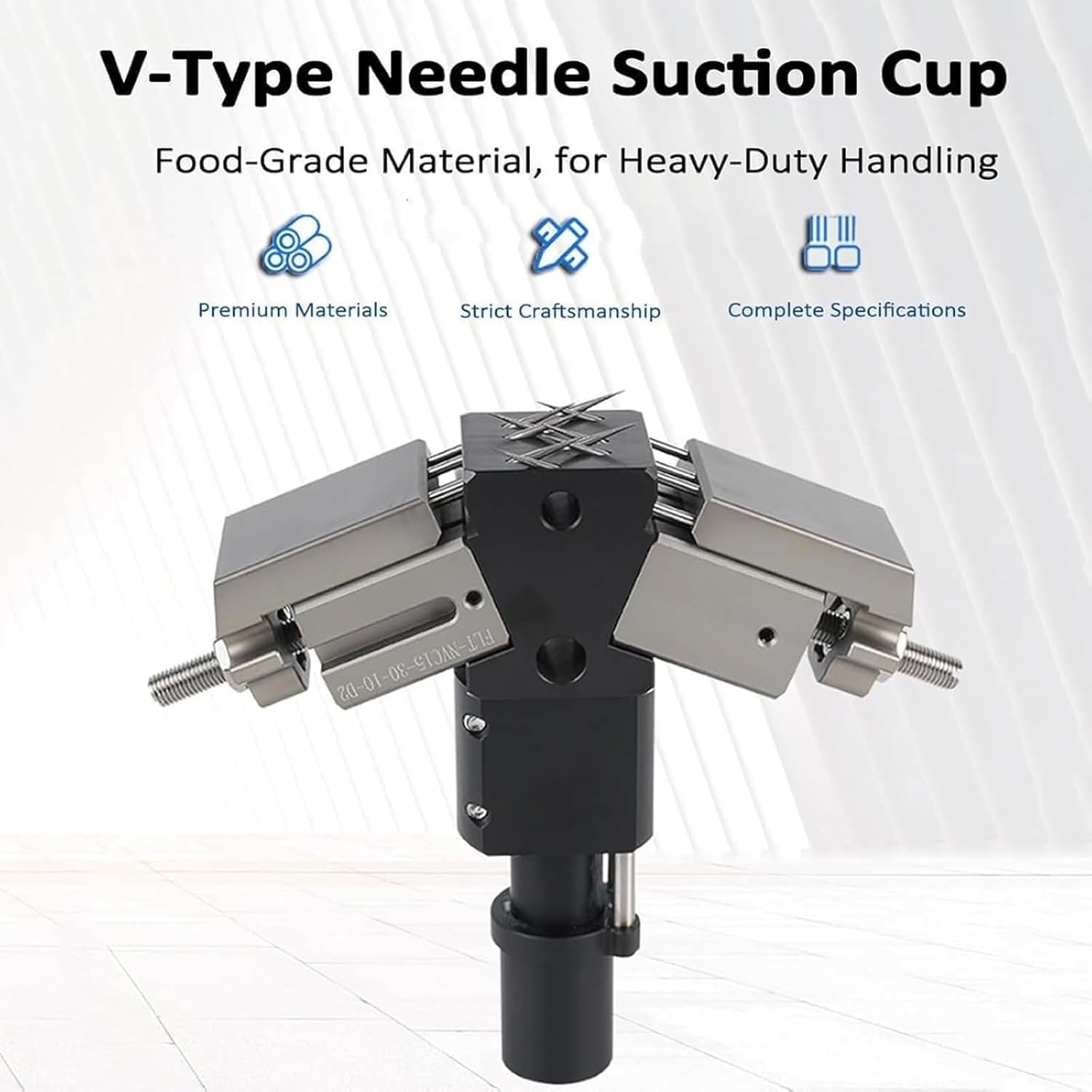 Clip de aguja neumático, pinzas en forma de V, abrazadera de aire 50N, carrera de 0-13,8 mm, aguja de 1,8 mm para automatización de embalaje