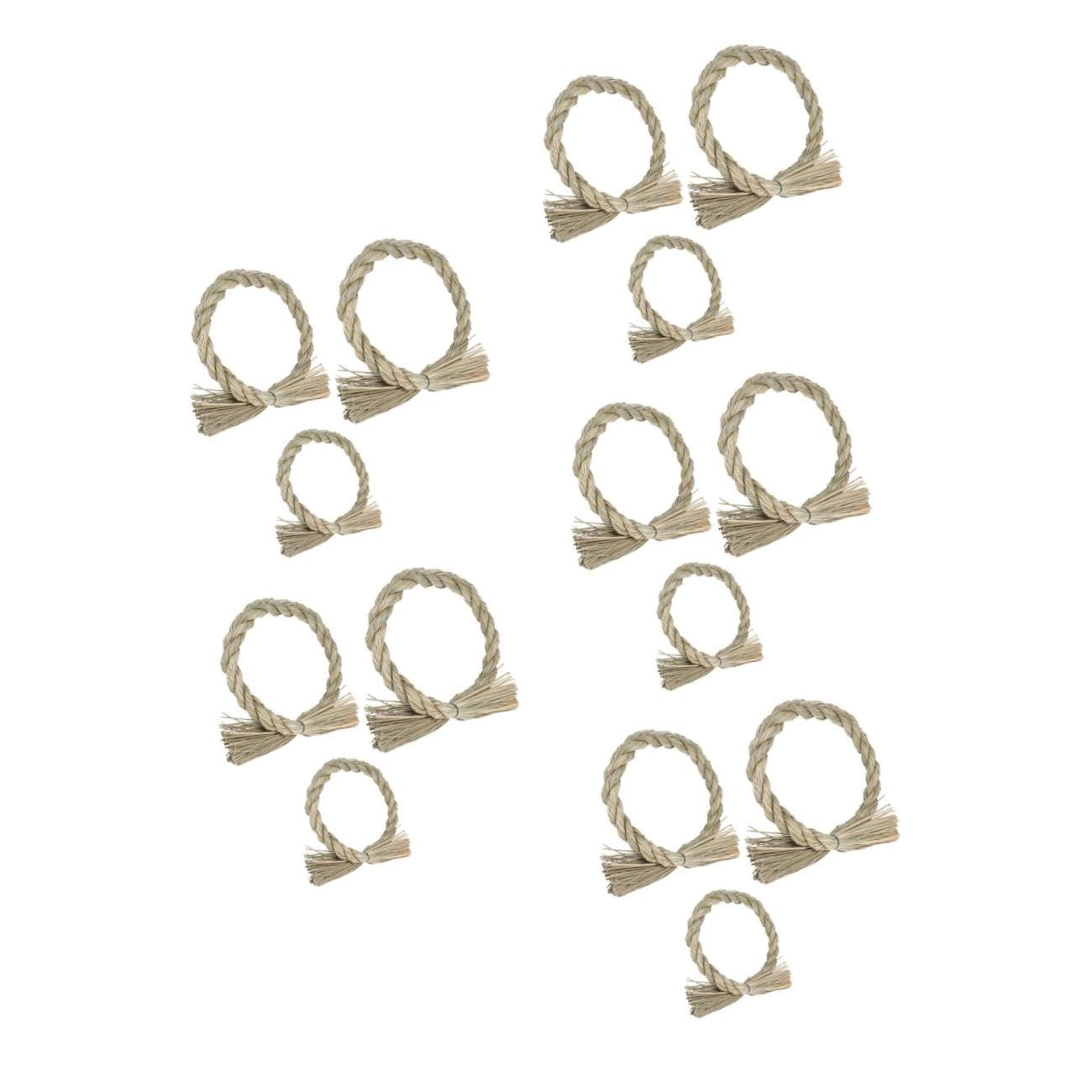 IMIKEYA 15 STK Japanischer Grasring natürlicher Kranz Weihnachts DIY Material Weihnachts Party Weihnachten Party Heimdekoration Girlande Japanisches strohkranzmaterial Kranz Zubehör