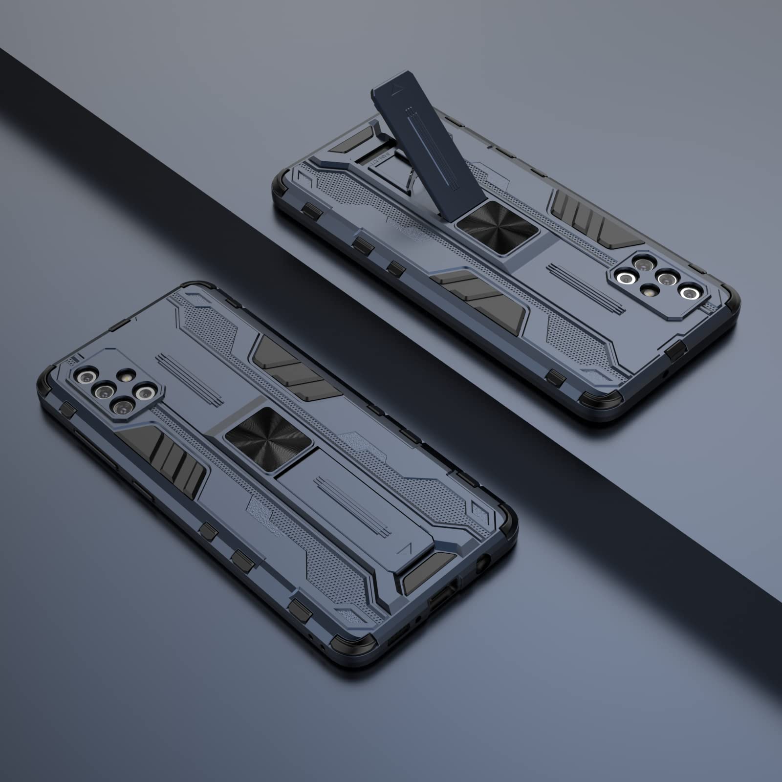 RanTuo Cover Per Honor 70 Antiurto Militare | Guscio TPU + PC 2 In 1 Con Supporto Pieghevole | Protezione 360° Grigio