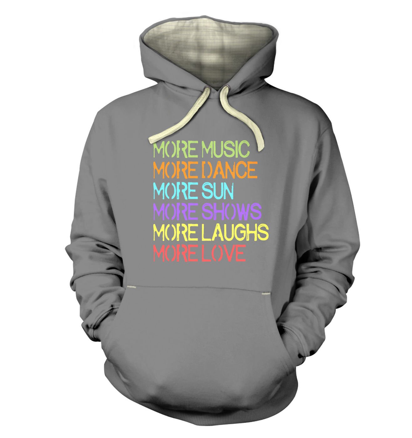 More Music More Love Premium Hoodie Gr. XX-Large, Dusty Grey