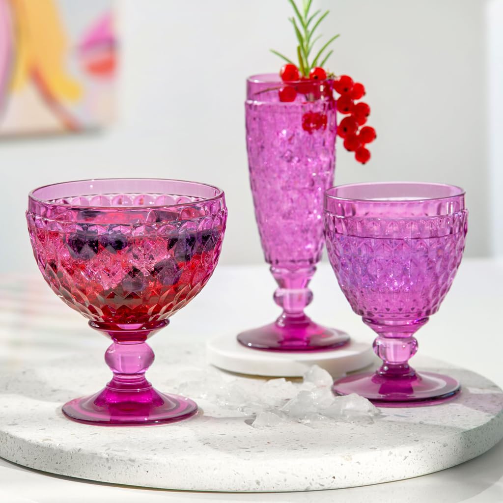 Villeroy & Boch Boston Berry Gläser-Set 12-teilig | Rotweingläser (310 ml), Weißweingläser (230 ml) und Sektgläser (145 ml) für 4 Personen | Kristallglas | Spülmaschinengeeignet