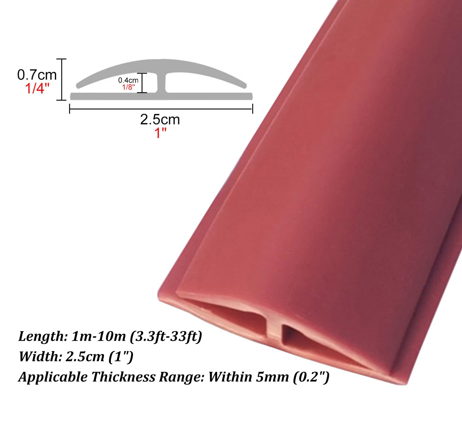 XBTGS Striscia di transizione per soglia per pavimenti, moquette, laminato, vinile, cuciture in PVC, divisorio per pavimenti per casa e hotel, 1 m-10 m, giallo-7 m, giallo, 7 m, giallo