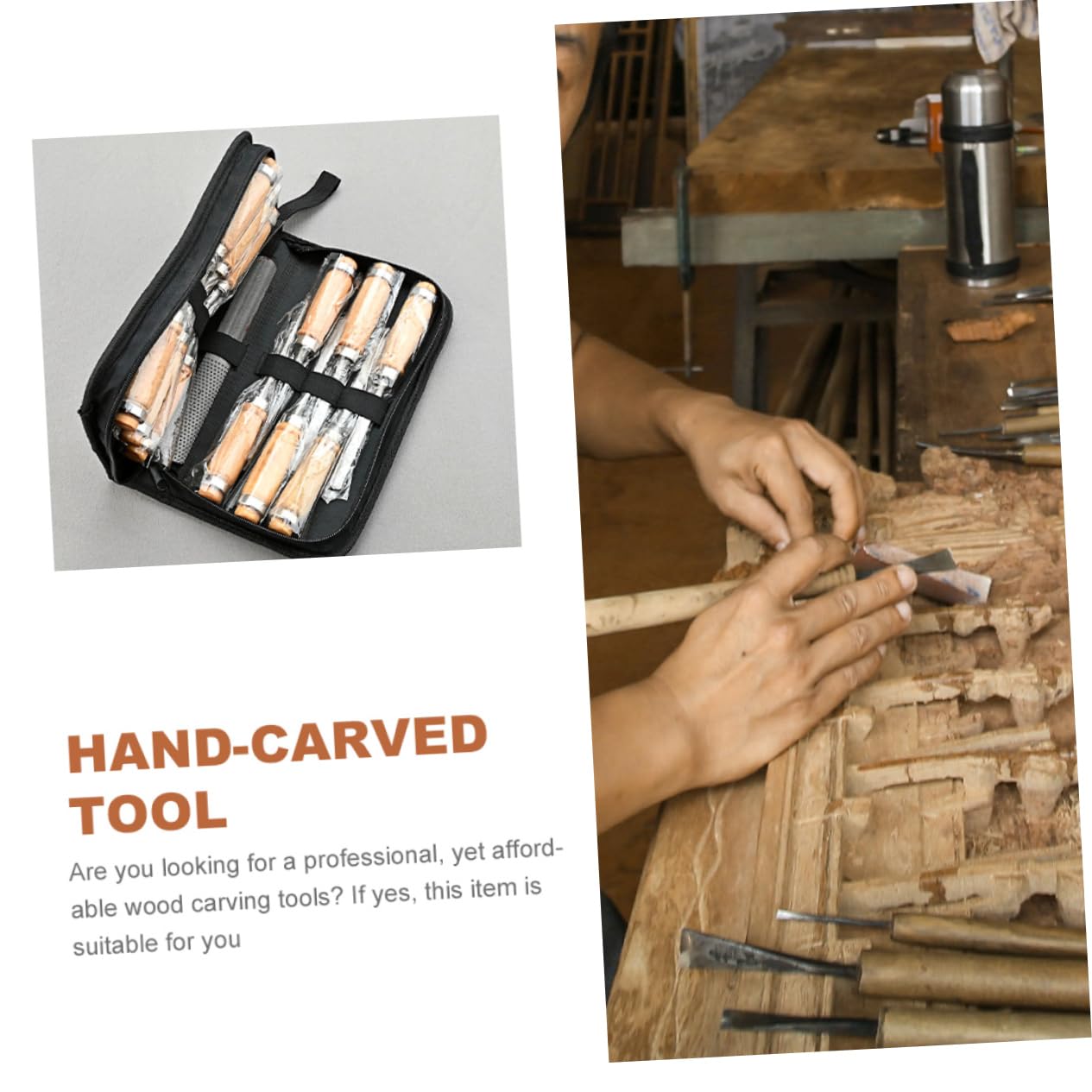 KONTONTY Wood Carving Tool Kit 13pcs Carving Tools for Beginners Handicraft Model Tool Wood Scrap Kit Wooden Craft Tool Metal Engraving Tools Woodcut Cutters