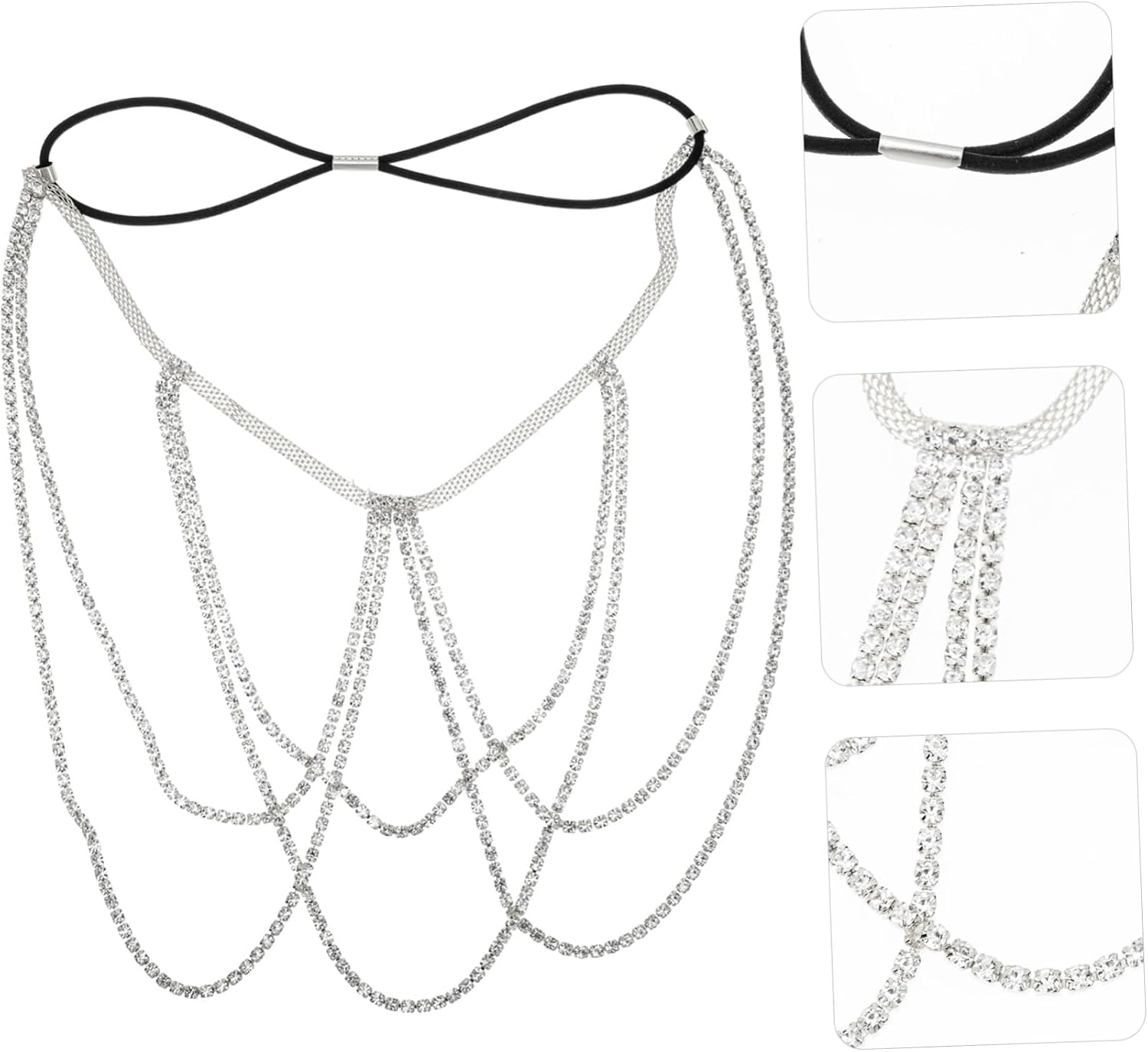 Rhinestone Thigh Chain Jewelry for Women Multi-layer Leg Chain Accessory for Nightclubs Beach Parties and Special Occasions Lightweight and Comfortable Fit