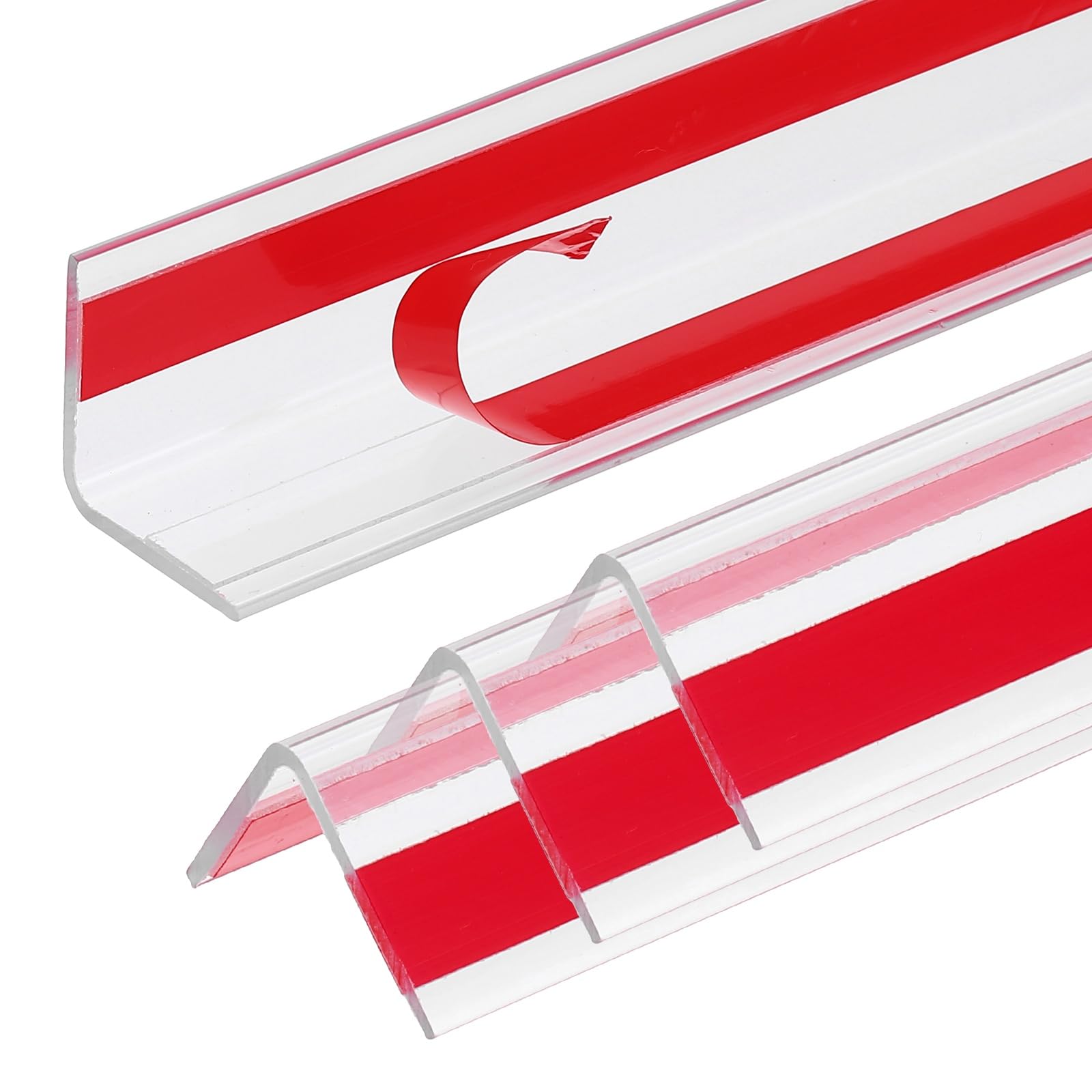 sourcing map 4Pcs Wall Corner Protector, Self Adhesive Clear Corner Protector Strip for Door Wall Table Cabinet Furniture Edge Guard 31.5" x 0.98"