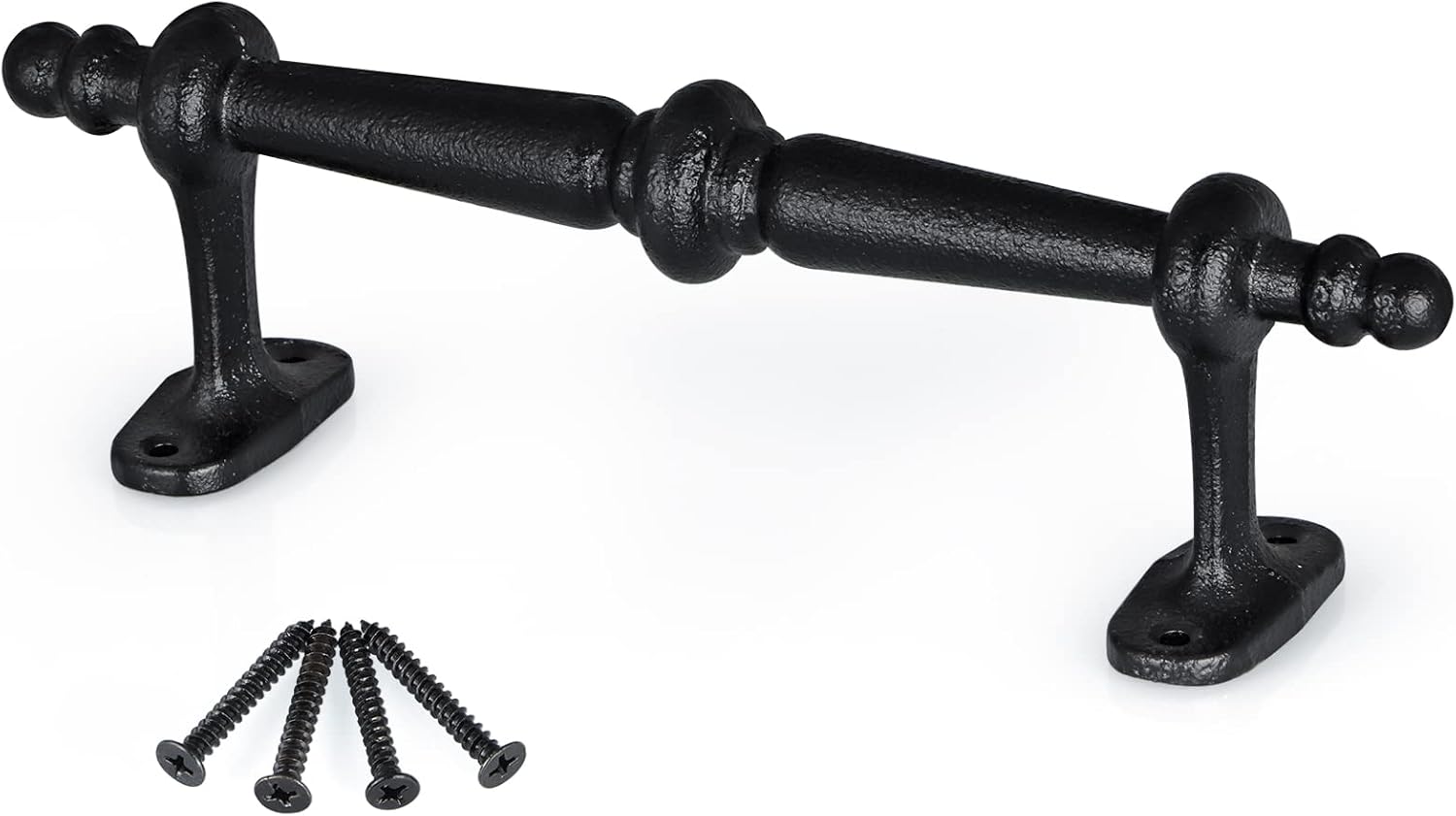 MOLIGOU Barn Door Pull Handle, 9" Heavy Solid Cast Iron Gate Handle, Rustic Door Handle for Fence, Shed, Garage