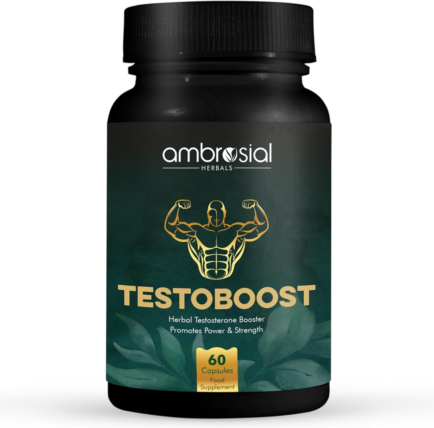 Ambrosial Herbal Testosterone Booster Supplements for Men 500 mg – Pure Shilajit 50 mg, Ashwagandha 200 mg, Safed Musli 250 mg – Natural Stamina Support for Men, 2 Months Supply, 60 Capsules