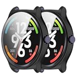 Compatible with Haylou Solar Lite Case&comma; Premium Soft TPU Screen Protector All-Around Protective Bumper Shell Cover for Haylou Solar Lite Smartwatch &lpar;Black&Black&rpar;