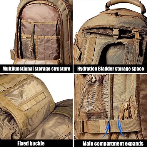 Wolfwarriorx Backpack Military Backpacks For Men Tactical 3 Day Expandable Bag Coyote #TOP6