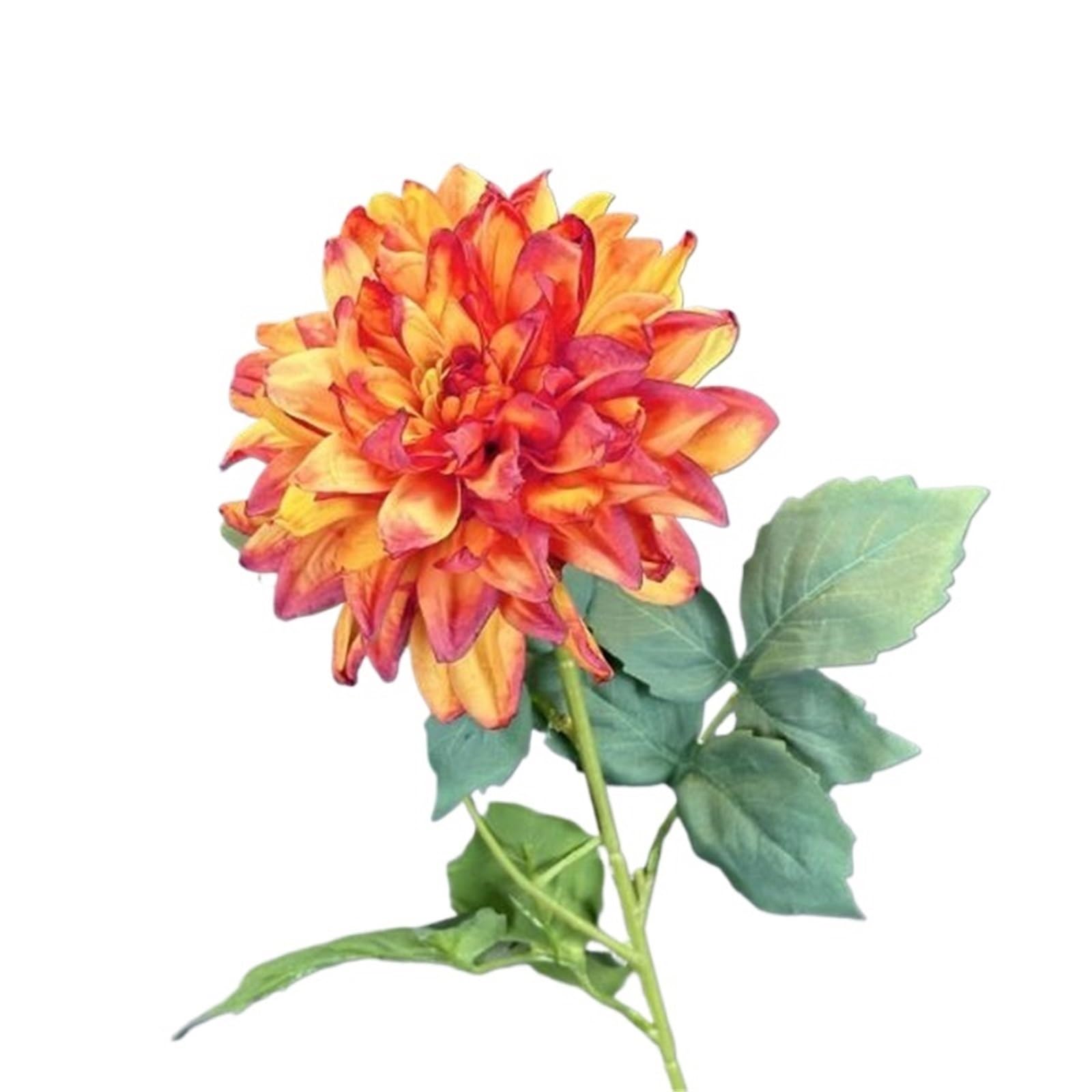 LXLAEOANG Artificial Flower Branches 5 Pcs Artificial Single Stem Dahlia Chrysanthemum Simulation Autumn Peony Wedding Floral Accessories Decoration Material(Color5)