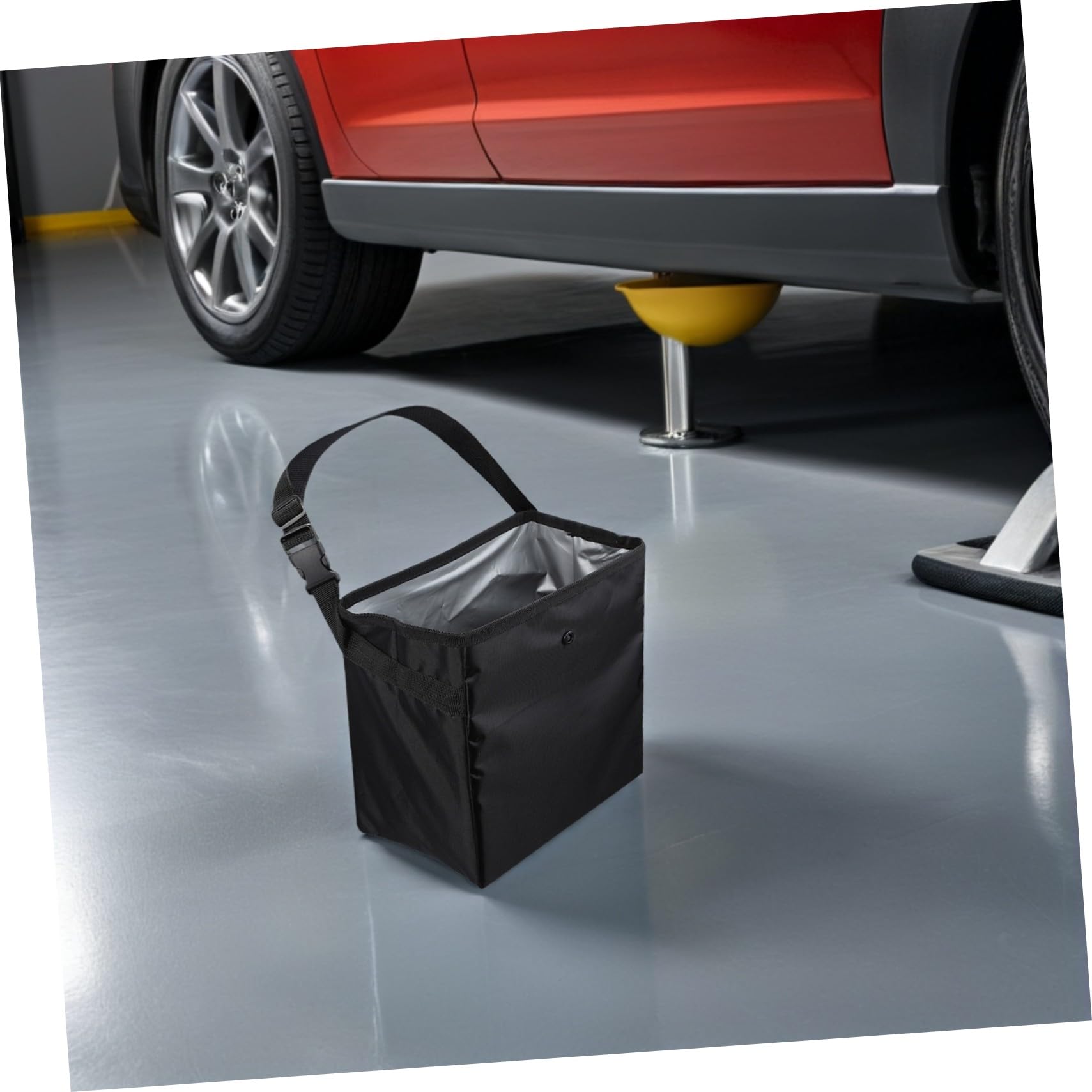 Mikinona 2 Stück Auto Mülleimer 8, 5 L Schwarz aus Nylon und Pvc | Aufbewahrungsbox für Reisen, Camping und Haushalt, für Werkzeug und Spielzeug, Multifunktional