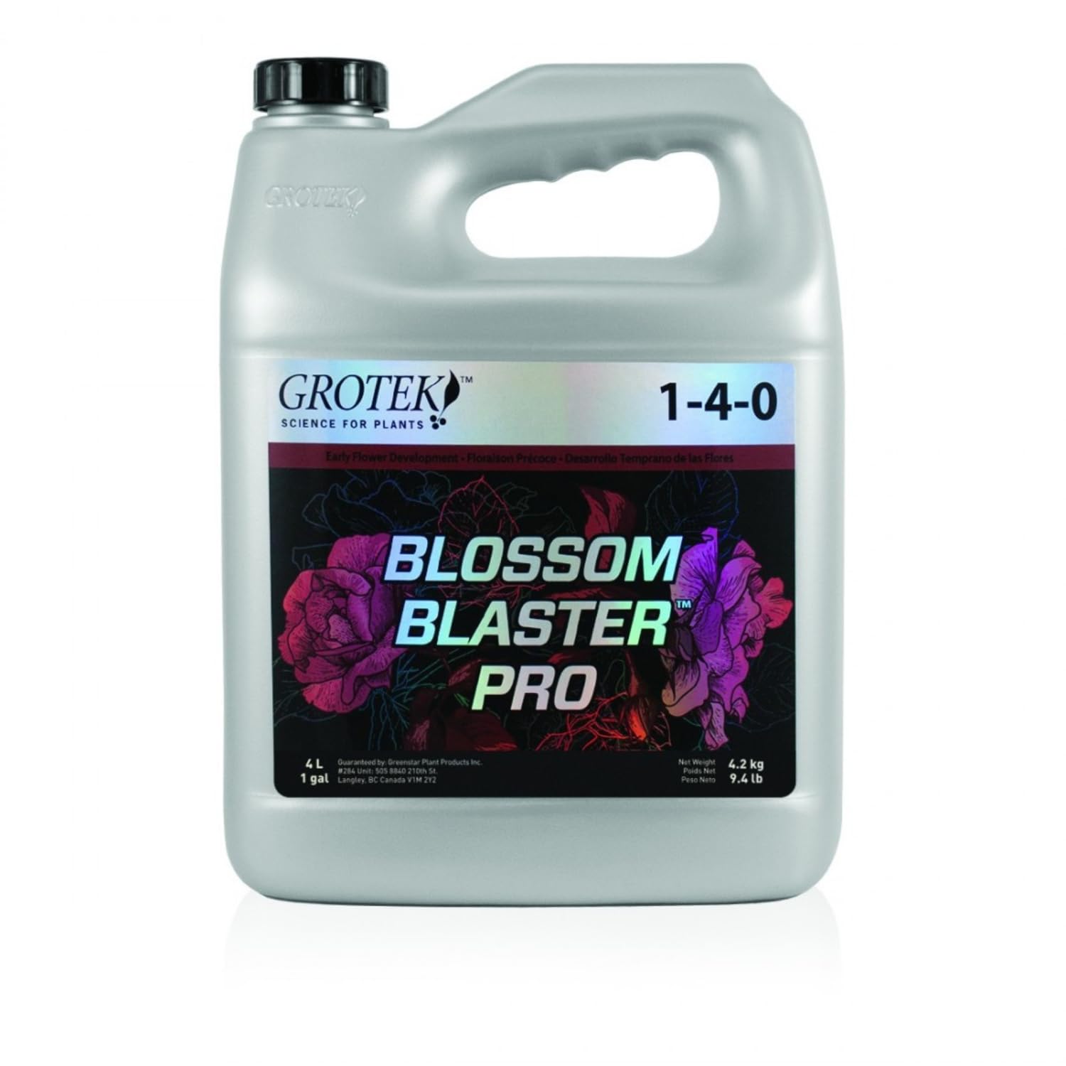 GROWMANIA Fertilizante Blossom Blaster Pro Líquido de Grotek 4 L | Abono para Etapa de Floración de Plantas de Interior y Exterior | Estimulador Crecimiento de Plantas