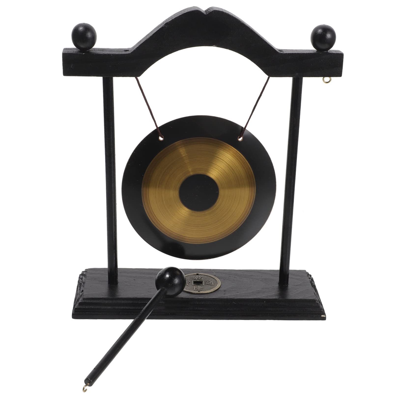 Alasum Unique Feng Shui Decor for Home Brass Gong Adornment Desktop Gong Ornament Chinese Gong Instrument for