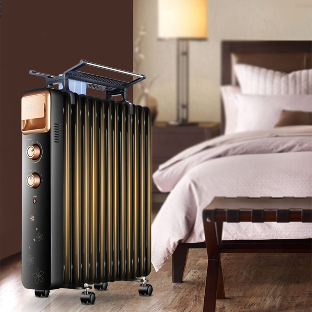 Amazon.co.jp : 2KWポータブル電気オイル充填ラジエーターヒーター