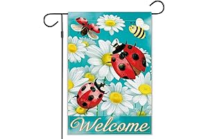 Welcome Ladybug Garden Flag Decoration