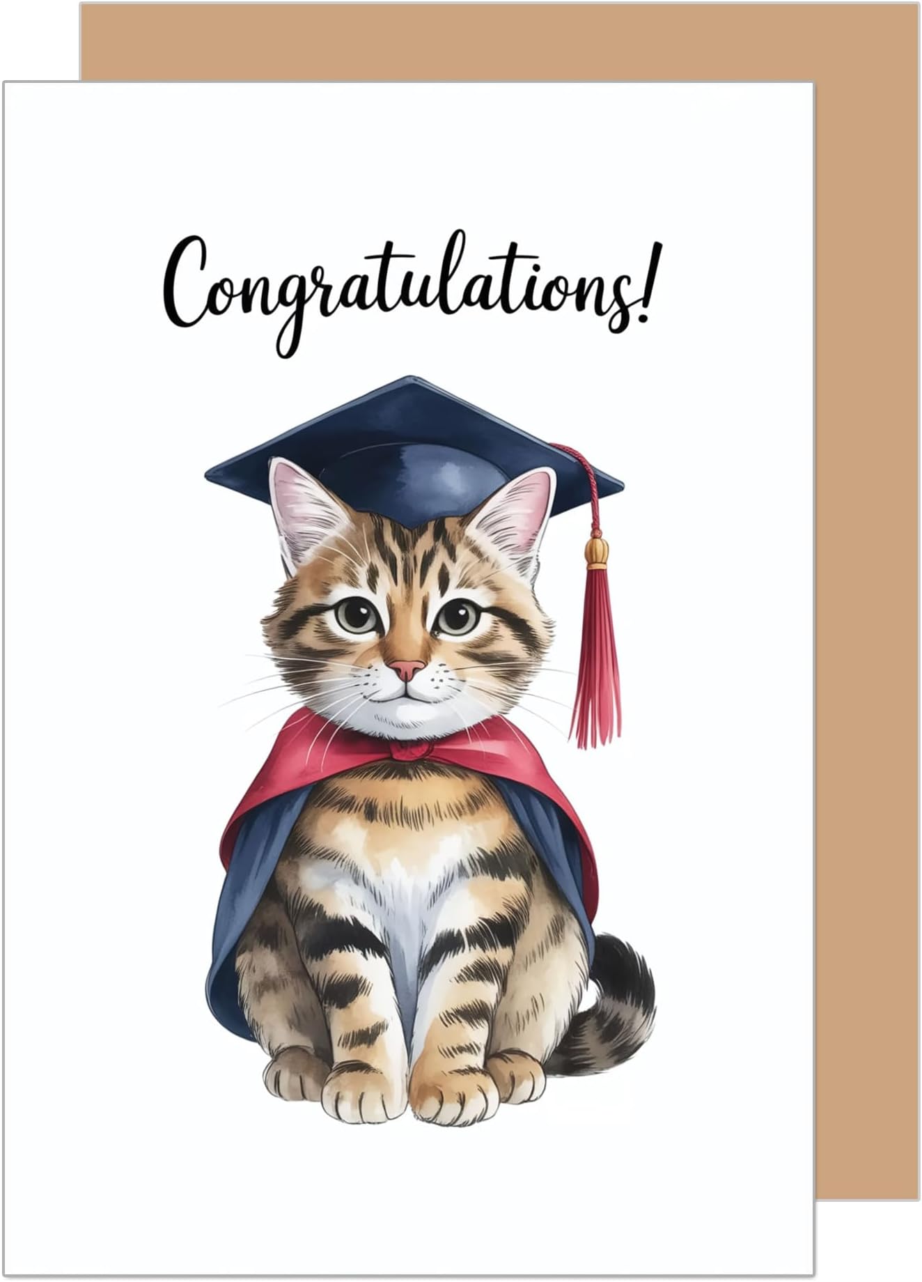 Edition Seidel Premium Congratulations Card for Passing Exam with Envelope Card Greeting Card Saying Sayings English Study Bachelor University Students Graduation Celebration Man Woman (PR178 SW026)